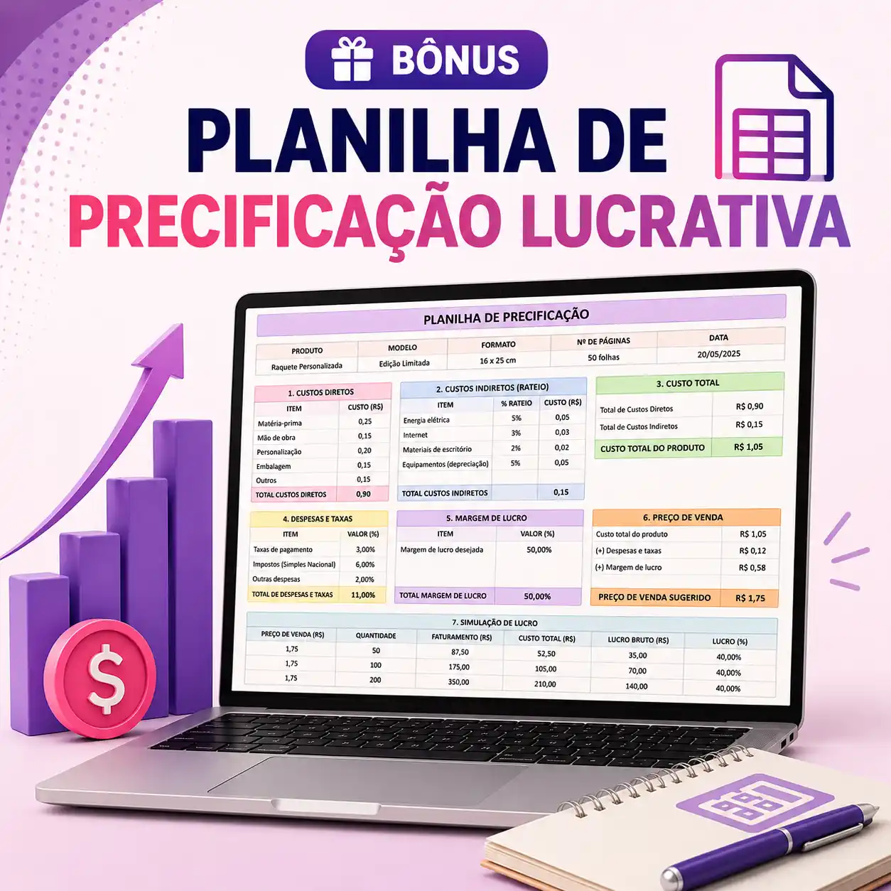 Planilha de Precificação Lucrativa